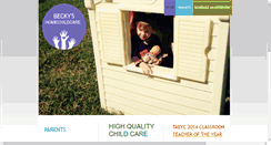 Desktop Screenshot of beckyshomechildcare.com